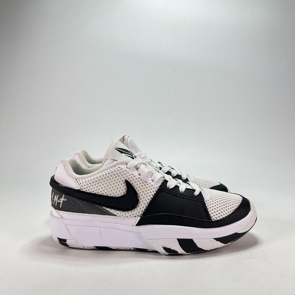 Nike Ja 1 White Black Athletic Lace Up Basketball Shoes DX2294-102 Youth 4.5Y
